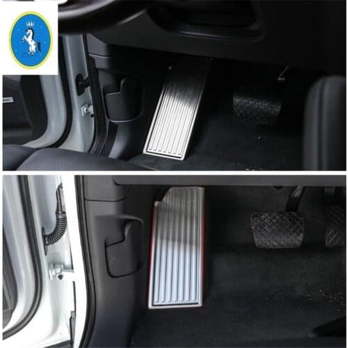 Yimaautotrims Auto Accessory Left Foot Rest Footrest Pedal Frame Cover Trim Fit For Porsche Cayenne 2018 - 2020 Stainless Steel