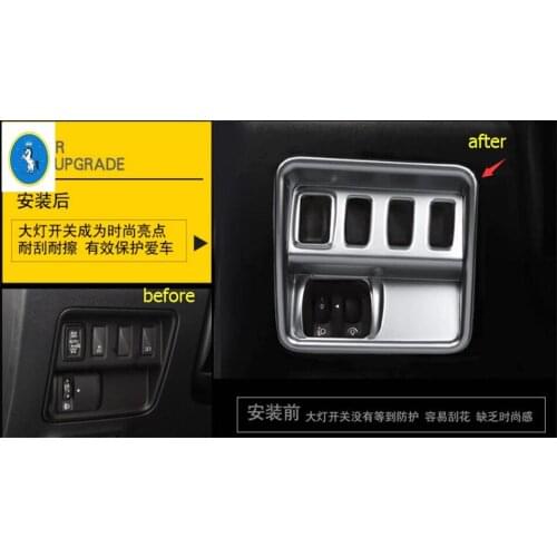 Yimaautotrims Auto Accessory ABS ! Head Lights Lamp Button Switch Molding Frame Cover Trim Fit For Renault Koleos 2017 - 2020