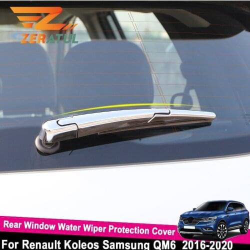 Zeratul ABS Chrome Car Rear Window Water Wiper Protection Cover Sticker for Renault Koleos Samsung QM6 2016 - 2020 Accessories