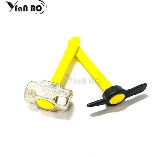 1pcs RC Car Simulation Mini Hammer Decoration for 1:10 RC Crawler Accessories TRX-4 Tamiya CC01 Axial SCX10 90046 F228