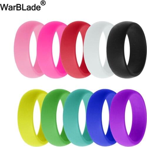 10pcs/set 5mm 6-12 Size Food Grade FDA Silicone Ring Hypoallergenic Crossfit Flexible Rubber Finger Rings For Women Wedding Gift