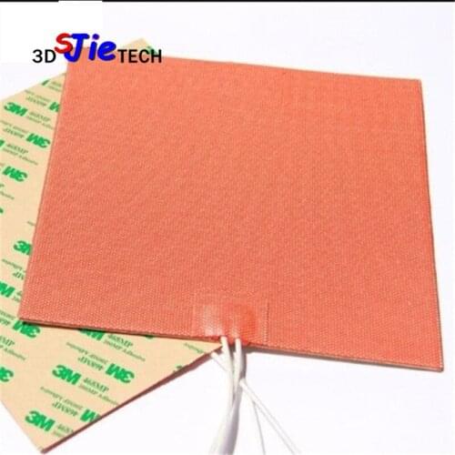SWMAKER 200x200mm Flexible Silicone Heater 200W 12V, 110V/220V 500W with Adhesive Cork Sheet Prusa i3 3D Printer Heated bed