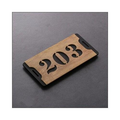 3 numbers house number wood retro style as acrylic door number Custom door plate apartment Hotel