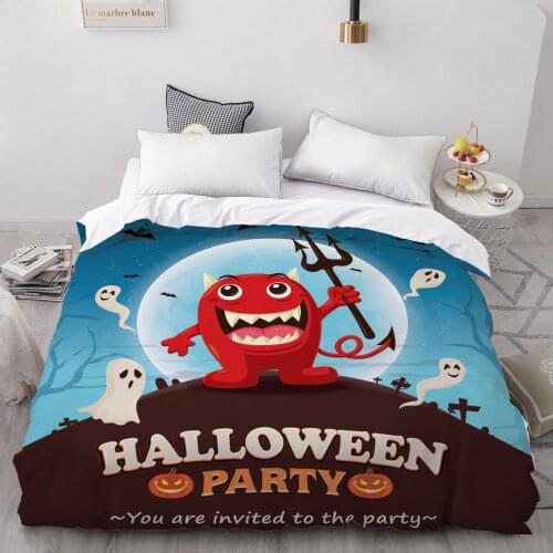 3D Duvet Cover 200*200/Queen/King/Double/Custom,Bed Blanket/Quilt case,Bedding for Kids/baby/children 220x240,Halloween demon