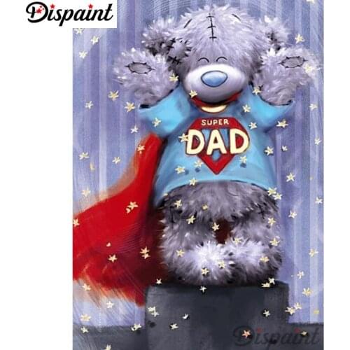 Dispaint Full Square/Round Drill 5D DIY Diamond Painting "Cartoon bear" Embroidery Cross Stitch 3D Home Decor Gift A10107