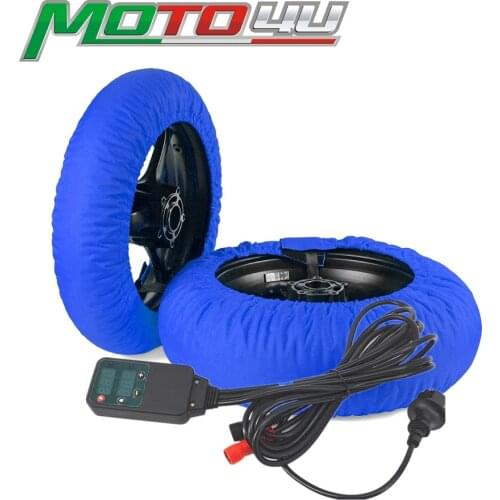 Digital Motorcycle Tyre Warmer 10' / 12' SCOOTER Tire Warmer Racing Tyre heating protection Front & Rear 1 Pair Electric blanket