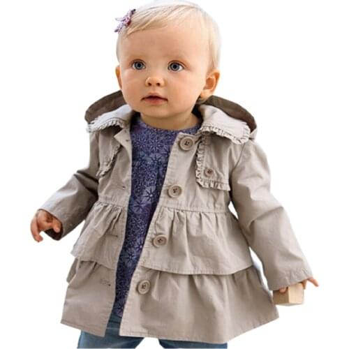 Cute baby girl jacket coat solid gray hooded coat for 9-48month girls kids children toddler boys girls jacket outerwear clothing