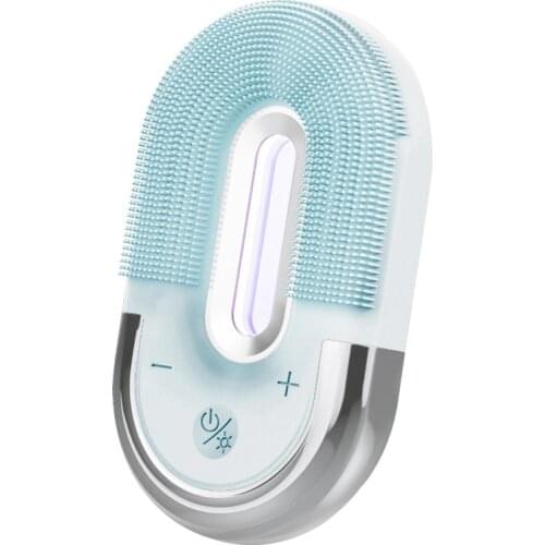 Electric Silica Gel Facial Cleanser Sonic Vibration Cleansing Instrument Cleansing Blackhead Skin Deep Washing Massage Brush