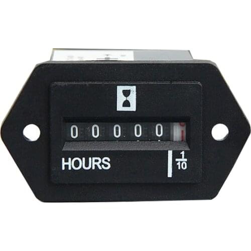 Electromechanical Hour Meter Counter Timer Generator Excavator Lawn Mower Bulldozer Industrial