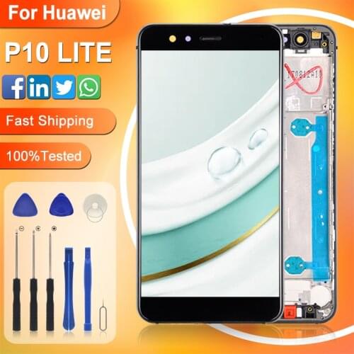 Catteny Nova Lite Display For Huawei P10 Lite LCD With Touch Panel Digitizer Assembly WAS-LX1 WAS-LX1A Screen Free Shipping