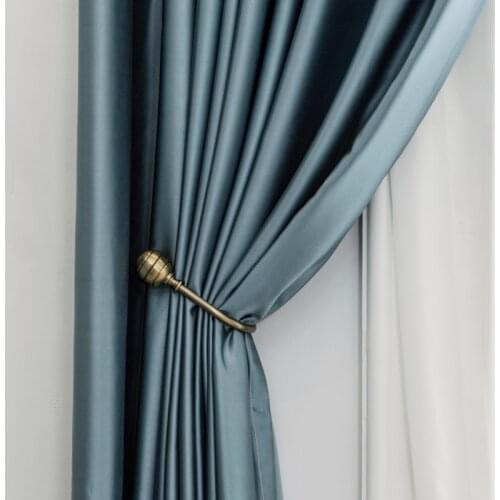 High-end Blended Silk Luxury Modern Style Finished Curtain Customization Curtains for Living Room Bedroom