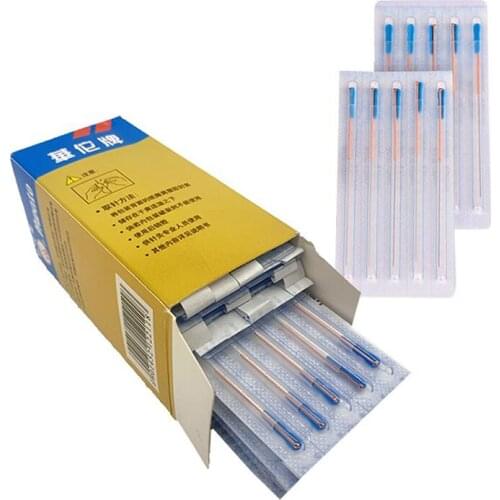 100 pcs Hwato disposable sterile acupuncture needle one needle one tube copper handle needles 0.20/0.25/0.30mm