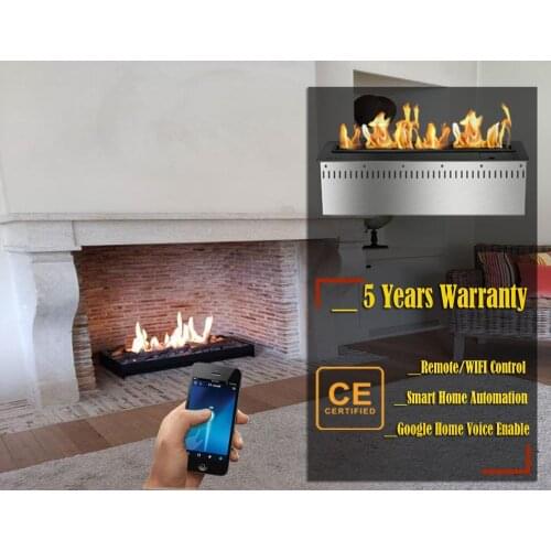 Inno-Fire 18 inch Long 304# stainless steel Remote control black wifi ethanol ecosmart fireplaces