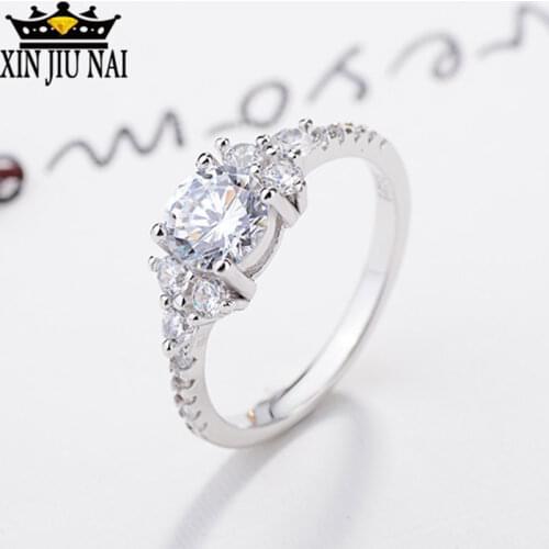 2019 New 925 Anillos Silver Gemstone, Female/male Couple Ring, Black Onyx, AAAA Zircon Classic Ring Brand Crystal Jewelry