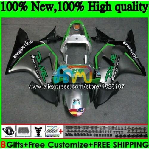 Body For HONDA CBR 954RR 900RR CBR 900 954 RR 02 03 Green silver 106BS.10 CBR900 CBR954 RR CBR954RR CBR900RR 2002 2003 Fairings