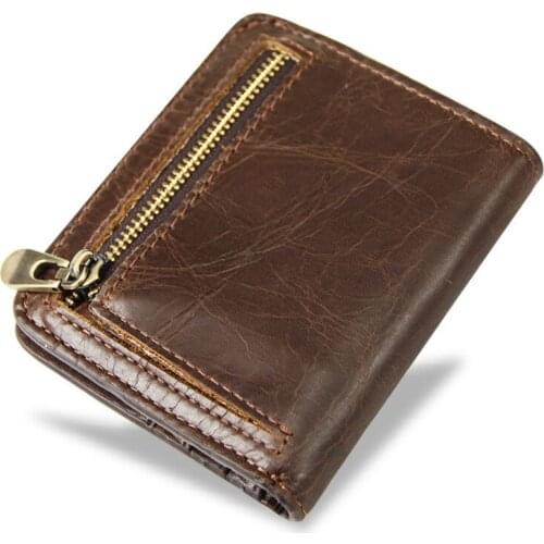 High Quality Fashion Men Hasp Wallet Short Clutch Solid Fashion Matte Mens Wallet Small Male Purse Short Purse