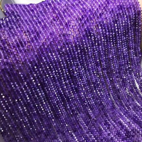 Natural Amethyst Fluorite Garnet Quartz Rutilated 2x3mm Flying disc faceted bead for S925 Jewelry Making 15inch ICNWAY