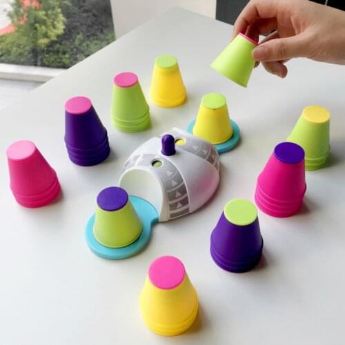 Children Puzzle Toys Improve Concentration Toys Interaction Table Games Logic Educational Training Stacking High Set Of Cup