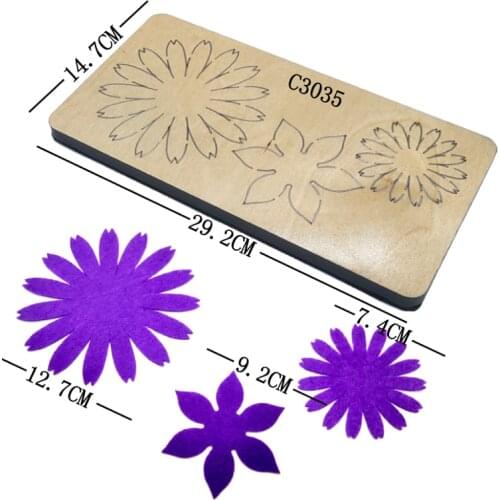 New Flowers Wooden Die Scrapbooking C3035 Cutting Dies Multiple Sizes Compatible With Most Die Cutting Machines