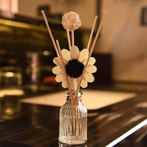 Spa Fresh Air Hotel Office Aromatherapy Stick Fragrance Rattan Ball Reed Diffuser Set Sun Flower Gift Home Bathroom Decoration