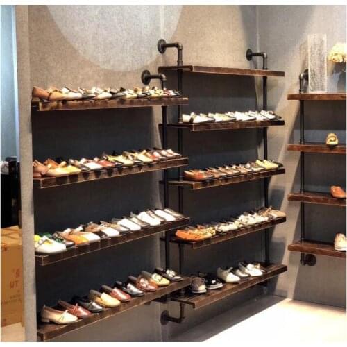 Vintage shoe rack display shelf store shoe shelf wall shelf clothing store shoe rack childrens shoes display cabinet
