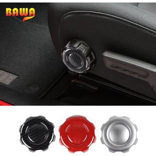 BAWA Interior Mouldings for Jeep Wrangler JL Car Seat Adjustment Knob Decoration Accessories for Jeep Wrangler JL 2018