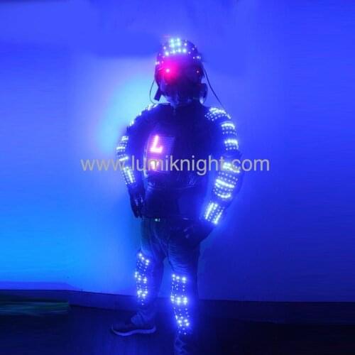 Hi-Tech Digital LED policeman Robot Suit / LED clothing / LED costume