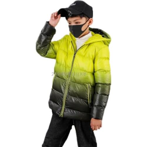 Boys Girl Winter Thick Warm Waterproof Windproof Sport Coat Kids Cotton Down Jacket Outwear Children Outdoor Snowsuit 8-17 Year