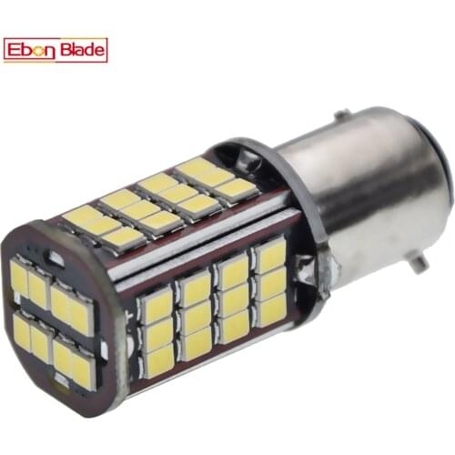 1x 6V 12V Motorcycle BAX15D LED Headlight Bulb 6000K Moto Light 2835 56SMD Scooter Moped Motobike Head Lamp Car Auto Accessories