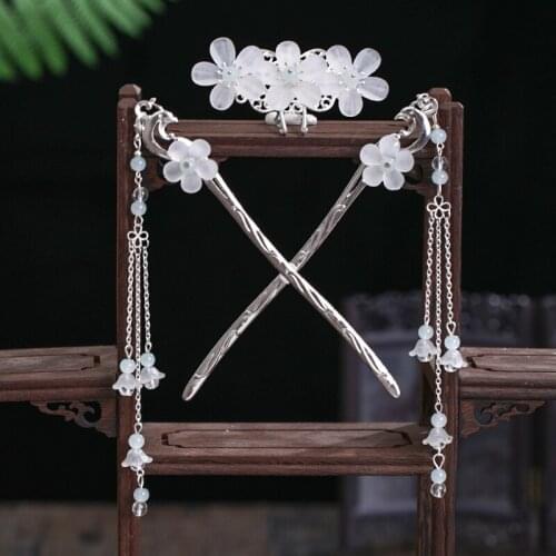 3 Pcs Silver Color Tassel Hair Vines Hairpins Set Phoenix Plate Chinese Style Bridal Hair Accessories Headpiece Handmade Jewelry