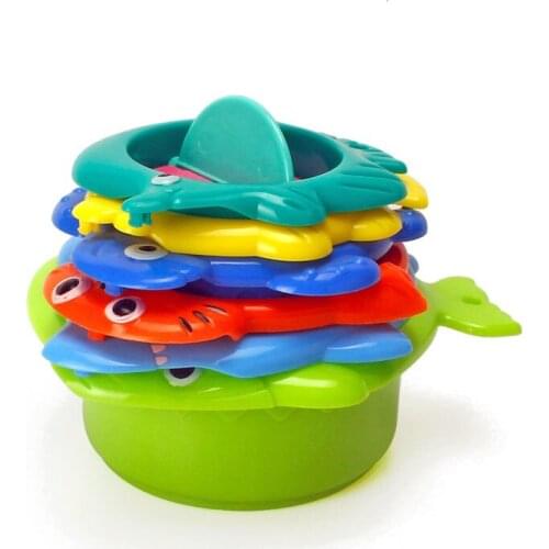 6pcs/set Plastic Cartoon Fish Animals Colorful Float Water Summer Baby Kids Bathing Swimming Funny Game Classic Educational Toys