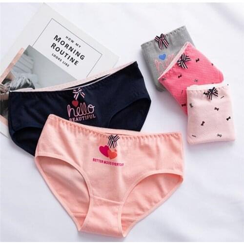 7 Pcs Cotton Underwear for Girls 2019 New Children Soft Panties Teenages Candy Color Briefs TWY-863-7P