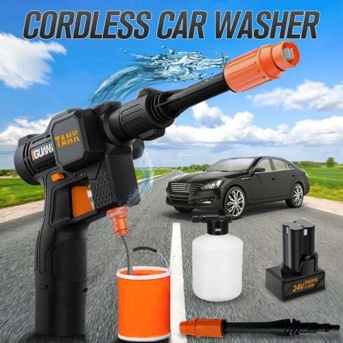 12000mAh 48bar Car Spray Water Gun High Pressure Washer Foam Nozzle Car Wash Auto Cleaning Wireless Car Washer Spray EU Plug