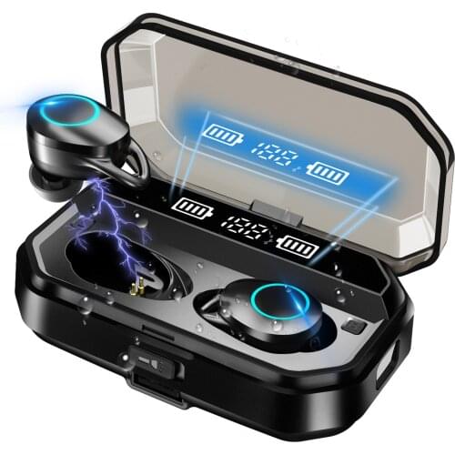 Wireless Headphones Sports Waterproof Earbuds Bluetooth 5.1-compatible Earphone With Microphones Touch Control 9D HiFi Headsets