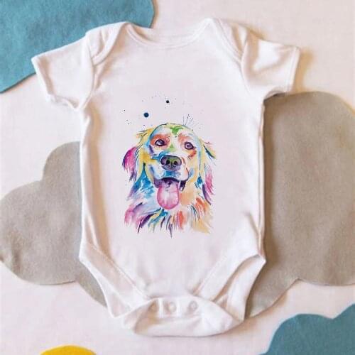 Girl Baby Bodysuit Aesthetic Dog Print Cute Baby Clothes Best Friends Fashion Newborn Romper Cozy Summer Casual Boy Onesie
