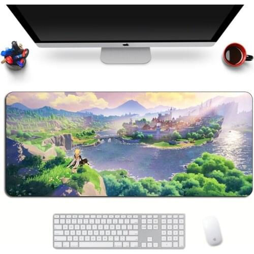 Large Custom Genshin Impact Gaming Mouse Pad Durable Rubber Kawaii Sexy MousePad XL Cartoon Keyboard Anime Laptop Fashion Mat