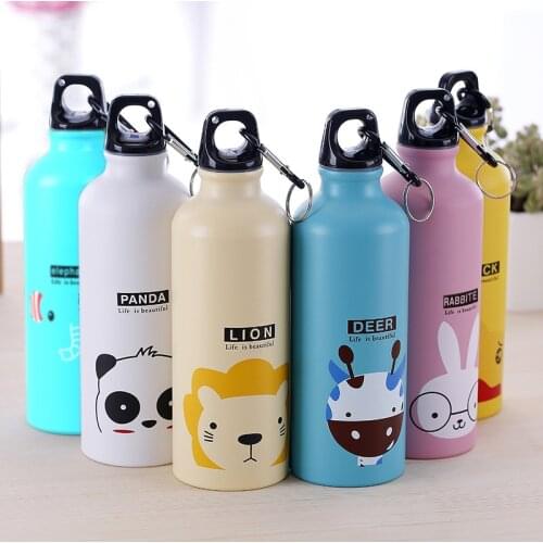 Cute Water Bolttle 500 ML Lovely Animals Creative Gift Outdoor Portable Sports Cycling Camping Hiking School Kids Water Bottle