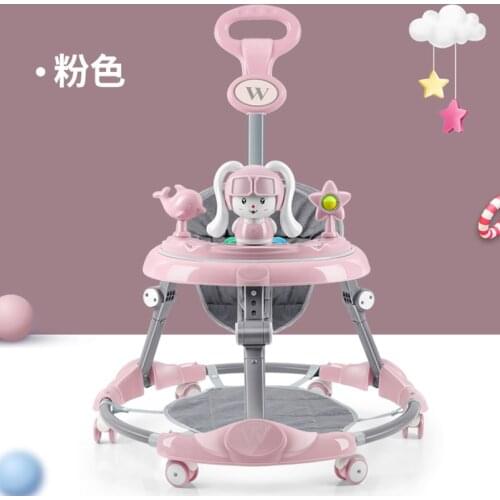Baby walker anti-o-leg multi-function anti-rollover 7-18 months boys and girls can sit and push childrens strollers