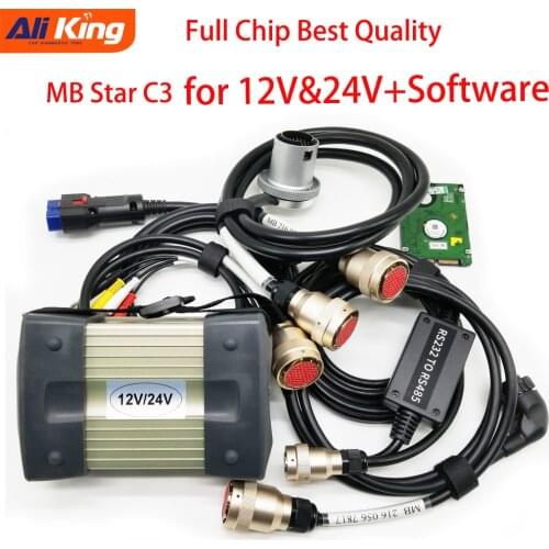 Top Quality MB Star C3 diagnosis Multiplexer For Bens 12V&24V car/truck with NEC Relays Auto Diagnostic Scanner with c3 Software