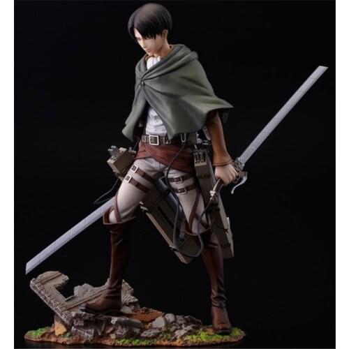 Anime Attack On Titan Levi Rivaille Levi Ackerman Eren Jaeger Mikasa Ackerman PVC Action Figure Collectible Model Kids Toys Doll