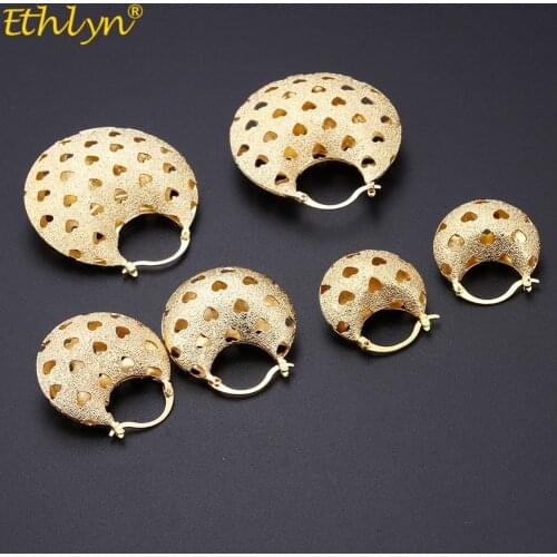 Ethlyn Senegal Jewelry Love Hollow Bag Shape Earrings Temperament Wedding Anniversary Gift for Africa Women Girls E183