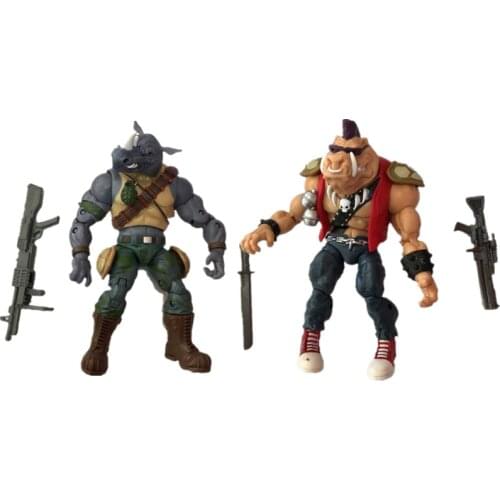 Teenage Mutant Ninja Turtles PVC Model Figures Anime Action Bull head Pork noodles Shredder Genuine bulk cargo Toys Gift