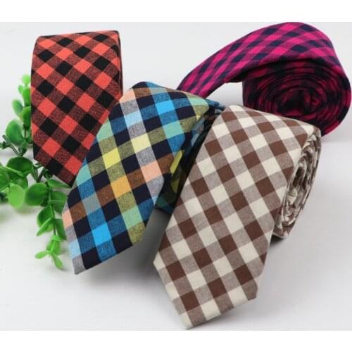 Cotton Tie Classical Colorful Square Striped Stitching Necktie Lovely Rainbow Mens Narrow Neckties Designer Handmade Ties