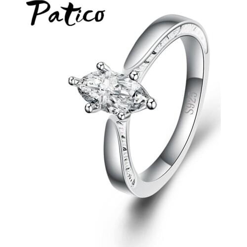 Exquiste Long Oval Cubic Zirconia Rings For Women Luxury Wedding Engagement Trendy Jewelry Promise Rings For Wife/Lover