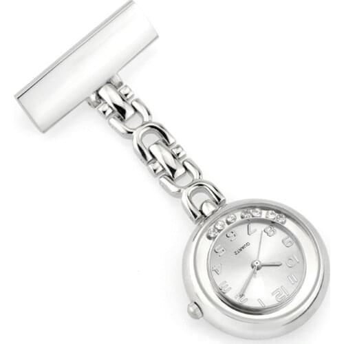 Doctor Pendant Pocket Quartz Red Cross Brooch Nurses Watch Fob Hanging Medical Pocket Watch Relogio Clock Stainless Steel Gift