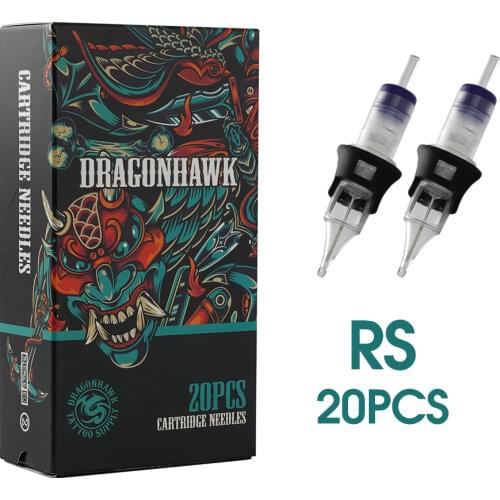 20pcs/box Dragonhawk Cartridge RS Needles Tattoo Cartridge with Silicone Case Permanent Makeup Needles for Cartridge Pen