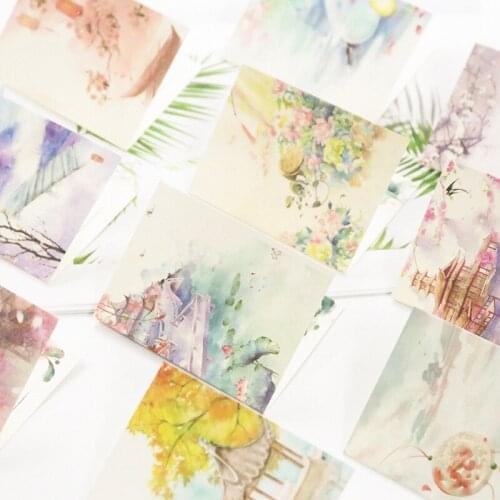 5pcs Metal w44 e22 Message with Lomo Card holiday Postcard Kids w29 Year Business Gift Card Cute Storage Envelope