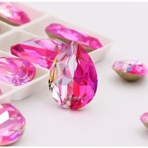 Crystal Stras Glitter Crystal Drop Glass k9 Rhinestone Craft Gem Christmas Clothing Dress Shoes Bag Jewelry Decoration for Diy