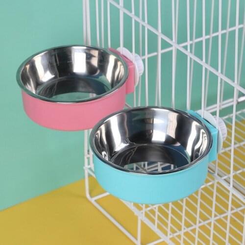 Pet Supplies Pet Cat Dog Bowl Removable Hanging Stainless Steel Bowl Safe and Healthy