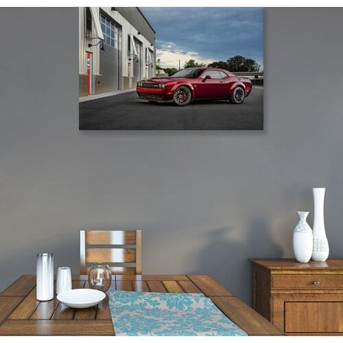 Modular Wall Art Canvas Car Poster 2018 Dodge Challenger Paintings Pictures Prints Poster Home Decor For Living Room Framework